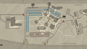 Campus maps showing symbols and icons.