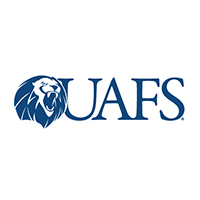 UAFS logo featuring a roaring lion's head.
